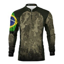 Camisa G Agro Brk Camuflada Bandeira do Brasil com Proteção Solar UV50+