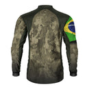 Camisa M Agro Brk Camuflada Bandeira do Brasil com Proteção Solar UV50+